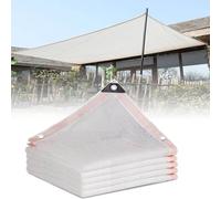 Red de sombra blanca con ojales, vela rectangular de 2 x 3 m, 3 x 4 m, 3 x 5 m, 2 x 4 m, 3 x 3 m, 4 x 6 m, 5 x 5 m, balcón, sombra de invernadero resistente al viento, protección solar para balcón