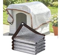 Red De Sombra Papel Aluminio Reflectante 99% Plateado Malla De Sombra Invernaderos con Ojales Protección UV Cubierta para Toldo para Jardín, Perreras, Al Aire Libre(3x5m)