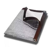 Red de sombra plateada de alta calidad con 99 % de protección solar para coche, patio, jardín, balcón, disponible en 1 x 1 m, 2 x 3 m, 3 x 4 m, 3 x 5 m, 4 x 6 m, 6 x 8 m, con ojales para una fácil