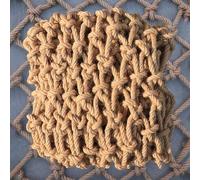 Red de soporte de yute resistente, cuerda gruesa de jardín biodegradable, malla de enrejado personalizable (1 x 1 m, 6 mm), fuerte capacidad de carga para plantas