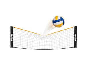 Red De Voleibol - 201 Pulgadas Reds | Malla Poliéster - Red Deportiva Portátil Ajustable para Volleyball Bádminton Tenis Jardín Plegable Entrenamiento Juegos Familia