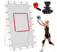 Red de voleibol de rebote ligero, 213 x 122 cm, incluye | Red de refuerzo para entrenamiento de voleibol para exterior patio piscina campo casa gimnasio escuela