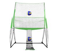 Red de voleibol para entrenamiento, sistema de entrenamiento de voleibol, altura de red frontal ajustable 2,4 m/2,29 m/2,13 m/1,98 m, red de reboteador para tenis, voleibol y bádminton (verde)