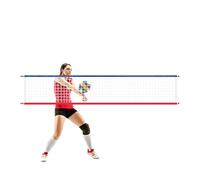Red de voleibol para piscina, 15 x 3 pies, portátil, para enterrar, piezas de repuesto impermeables para bádminton, tenis, patio, jardín, patio trasero