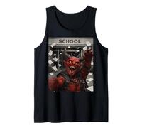 Red Devil Último Día De Escuela Vacaciones De Verano Divertido Meme Selfie Camiseta sin Mangas