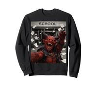 Red Devil Último Día De Escuela Vacaciones De Verano Divertido Meme Selfie Sudadera