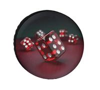 Red Dice - Funda de neumático de repuesto resistente a la intemperie, diámetros de neumáticos de 24 a 36 pulgadas, protectores de rueda universales impermeables para remolques, camiones, caravanas