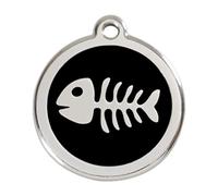 Red Dingo Bones Cat Tag Negro