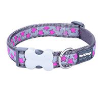Collar para Perro Red Dingo STYLE HOT PINK ON COOL GREY 31-47 cm