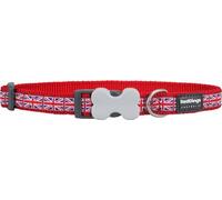 Red Dingo - Collar de Perro, Bandera de Reino Unido (15 mm x 24 - 36 cm) S.