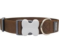 Red Dingo - Collar liso extra ancho 37 - 55 cm en color marrón