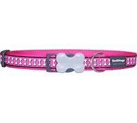 Collar para Perro Red Dingo Hueso Reflectante Fucsia (2,5 x 41-63 cm)