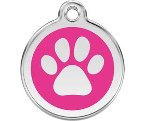 Red Dingo Placa identificación Huella, Fucsia