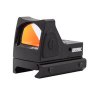 Red Dot Arsenic Argón AS1077 Visor Punto Rojo para Raíl Picatinny, Aluminio Negro, Retícula Roja Ajustable, Estilo RMR Compacto 57x38x36mm, 65g, Pila CR2032 incluida, para Airsoft