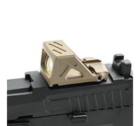 Red Dot Reflex - Mini retícula Chevron con ajuste automático de brillo, alcance óptico compacto con base de placa de montaje universal y espaciador, cubierta de goma, diseño de aluminio ligero, color