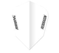 RED DRAGON Airwing - Plumas de dardos moldeadas únicas en V, color blanco, 1 juego por paquete (3 plumas de dardos en total)