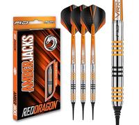 RED DRAGON Amberjack 3 Serie Softip Dardos Profesionales Set de Dardos de 18 Gramos con Plumas y Varillas
