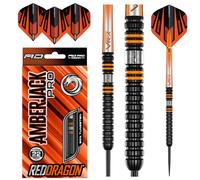 RED DRAGON Amberjack Pro 1 Juego de Dardos de tungsteno Premium de 22 Gramos con Plumas y vástagos