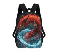 Red Dragon And Woman in Water Mochila Escolar Infantil De 17 Pulgadas Con Estampado 3D, Mochila Moderna Para Niños, Mochilas De Viaje, Bolsas Para Libros, Mochila Escolar Infantil