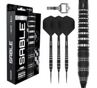 RED DRAGON - Dardos Sable Series de 24 g, puntos de conmutación alimentados por Winmau, juego de dardos de 90% tungsteno, barril torpedo, juego de dardos profesional de punta de acero
