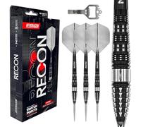 RED DRAGON Dardos - Serie Recon Switch Points de 25 g | Alimentado por Winmau | Paralelo | Dardos profesionales de 90% tungsteno - Vuelo/eje integrado NitroFlite | Dardos con punta de acero y ejes