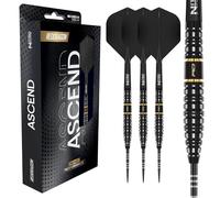 RED DRAGON Darts Ascend Serie - Barril torpedo de 23 g - Dardos punta de metal - 90% tungsteno profesional - Nitro Flite integrado vuelo/eje, dardos y cañas