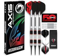 RED DRAGON Darts - 18g Barril/Peso Total de 20g Tungsteno - Dardos Diana Electrónica Profesional - Punta de Plastico - Incluye Plumas y Ejes para Dardos