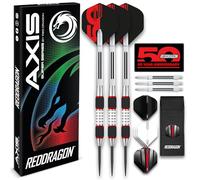 RED DRAGON Darts - Axis 28g - Dardos de Acero con Plumas,Eje de Dardos