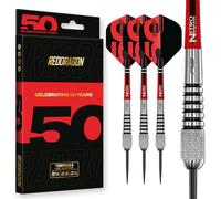 RED DRAGON Darts - Colección 50 Year Classics - Flightmaster Torpedo 2-24g 80% Tungsteno - Set de Dardos Profesionales con Punta de Acero - Incluye alas y Ejes (shafts)