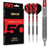 RED DRAGON Darts - Colección de clásicos de 50 años - Element6 B - 24g - 90% Tungsteno - Juego de Dardos Profesionales con Punta de Acero - Incluye vuelos de Dardos y vástagos