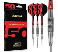 RED DRAGON Darts - Colección de clásicos de 50 años - Grizzly 2-24g - 90% Tungsteno - Juego de Dardos Profesionales con Punta de Acero - Incluye vuelos de Dardos y vástagos