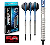 RED DRAGON Darts - Defenders - 85% profesional de tungsteno dardos con alas y caña (tallo) - Disponible en barril Triton Soft Tip 19 g / 21 g Peso completo y punta de acero 22 g y 24 g