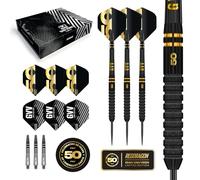 RED DRAGON Darts - Edición para Jugadores del 50º Aniversario - Gian Van Veen 'The Giant' 21g - Juego de Dardos Profesionales con Punta de Acero y 90% de tungsteno - Incluye vuelos y vástagos