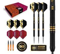 RED DRAGON Darts - Edición para Jugadores del 50º Aniversario - Peter Wright 'Snakebite' 21g - Juego de Dardos Profesionales con Punta de Acero y 90% de tungsteno - Incluye vuelos y vástagos