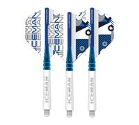 RED DRAGON Darts Gerwyn Iceman Price Hardcore - Juego de plumas de dardos y tallos Nitrotech, 2 juegos (6 tallos y vuelos) forma estándar de 100 micras