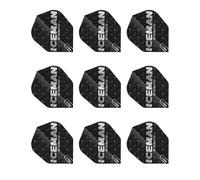 RED DRAGON Darts - Jugador Profesional Gerwyn Price Iceman Hardcore Forma No. 6 Extra Grueso - 100 Micrón - Vuelos de Dardos 3 Juegos por Paquete (9 Vuelos de Dardos en Total)