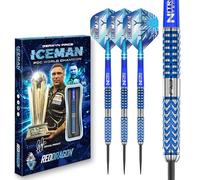 RED DRAGON Darts - Jugadora Professional - Gerwyn Price Iceman Glacier 26g - 90% Tungsteno Profesional Punta de Acero Juego de Dardos con Plumas y Varillas
