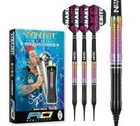 Red Dragon Darts - Peter Wright Snakebite World Champion 2020 Edition - 18g Barril -Tungsteno - Dardos Diana Electrónica Profesional - Punta de Plastico - Incluye Plumas y Ejes para Dardos