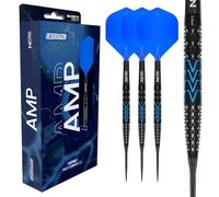 RED DRAGON Darts - Serie AMP - Barril cónico de 23 g - Juego de dardos de punta de acero - Juego de dardos de tungsteno profesional 90% - Nitro Flite integrado vuelo/eje, plumas de dardos y tallos
