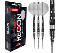RED DRAGON Darts - Serie Recon - Barril torpedo de 25 g - Juego de dardos de punta de acero - Juego de dardos de tungsteno profesional 90% - Nitro Flite integrado vuelo/eje, plumas de dardos y tallos