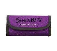 RED DRAGON Estuche para dardos Peter Wright Snake Bite de tres pliegues, organizador de dardos morado y negro