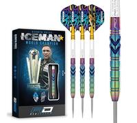 RED DRAGON Gerwyn Iceman Price Ionic Juego de Dardos de tungsteno Premium de 21 Gramos con Plumas y vástagos