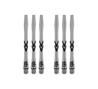 RED DRAGON Gerwyn Price Iceman V-Groove - Cañas Medianas de Aluminio (vástago), Color Negro