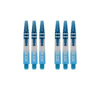RED DRAGON Gerwyn Price Nitrotech Blue Dipped with Blue top Short Dart Shafts - 2 juegos por paquete (6 ejes en total)
