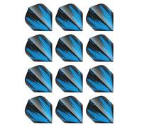 RED DRAGON Hardcore Radical Black & Blue Dart Flights - 4 juegos por paquete (12 plumas de dardos en total)