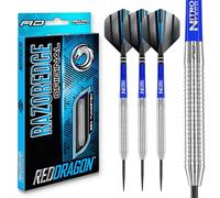RED DRAGON Juego de dardos Razor Edge original, 22 g, 85% tungsteno, dardos de acero profesional, incluye vuelos y cañas