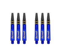 RED DRAGON Luke Humphries Blue Nitrotech - Dardos cortos (ejes), 2 juegos por paquete (6 tallos en total)