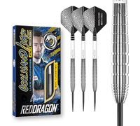 RED DRAGON Luke Humphries TX1 Juego de Dardos de tungsteno Premium de 22 Gramos con Plumas y Tallos