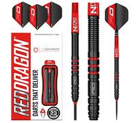 RED DRAGON Milano RS 23g Dardos de Tungsteno de Punta de Acero con Plumas y Eje de Dardos