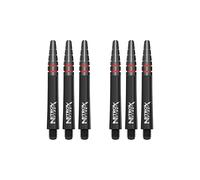 RED DRAGON Nitro Xfire - Cañas de dardos cortas - Mezcla de fibra de carbono para un control de vuelo duradero, sistema de bloqueo de vuelo de aluminio, diseño antideflexión, 39 mm, 6 ejes